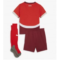 Camisa de Futebol Suíça Equipamento Principal Infantil Europeu 2024 Manga Curta (+ Calças curtas)